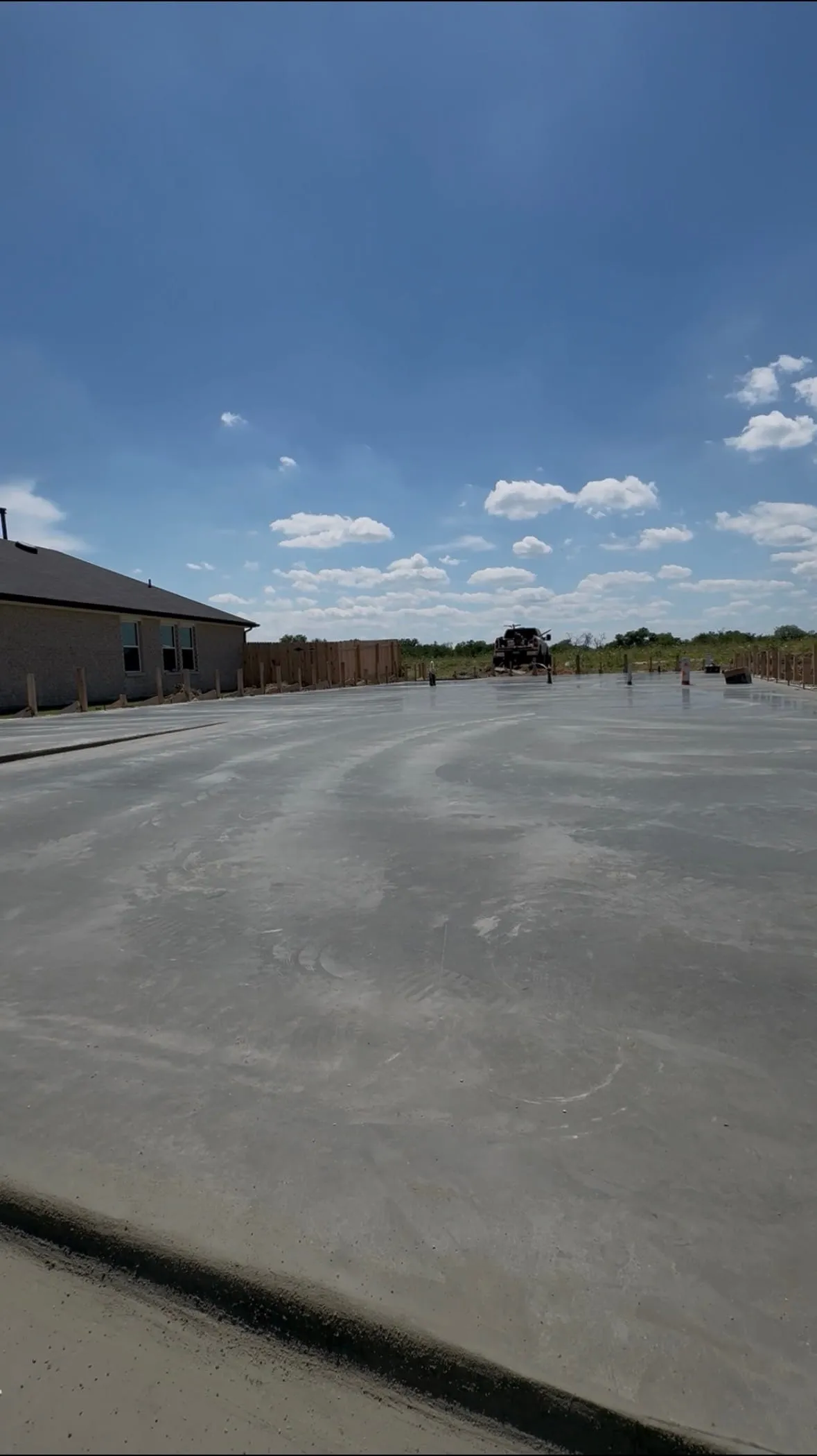 Completed residential foundation pour in San Marcos, TX