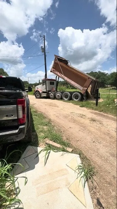 Concrete material drop-off at the San Marcos jobsite